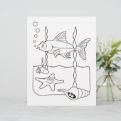 Zee pagina met pagina Kleurboek levensscène (Staand voorkant)