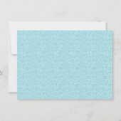 Zee Paisley Pattern Glacier Blue Monogram Notitiekaartje (Achterkant)