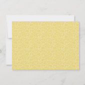 Zee Paisley Pattern Yellow Monogram Notitiekaartje (Achterkant)