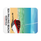 Zee Palling Beach Norfolk strand poster Magneet (Horizontaal)