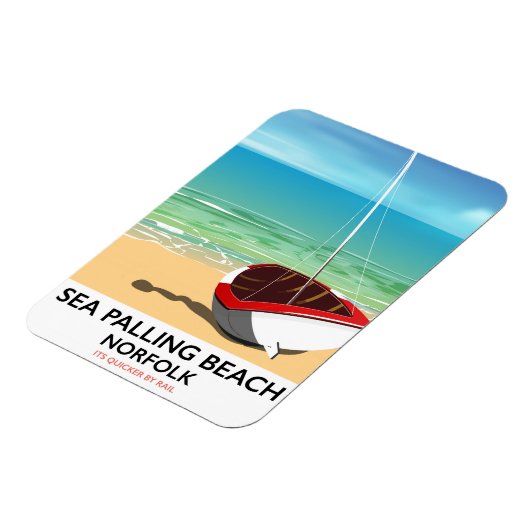 Zee Palling Beach Norfolk strand poster Magneet (Linkerzijde)