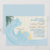 Zee Palms Beach repetitie dineruitnodigingen Kaart (Voorkant / Achterkant)