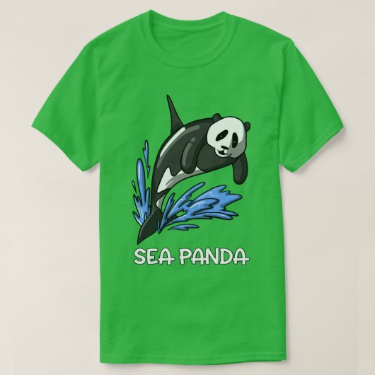 Zee Panda Beer Funny Orca Whale Hybrid Long Hoeve T-shirt (Design voorkant)