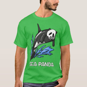 Zee Panda Beer Funny Orca Whale Hybrid Long Hoeve T-shirt