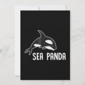 Zee Panda - Funny Killer Whale Orca Marine Biology Feestdagenkaart (Voorkant)