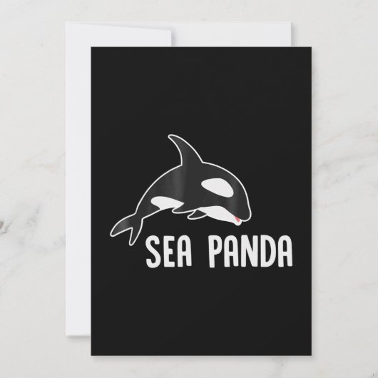 Zee Panda - Funny Killer Whale Orca Marine Biology Feestdagenkaart (Voorkant)