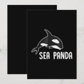 Zee Panda - Funny Killer Whale Orca Marine Biology Feestdagenkaart (Voorkant / Achterkant)