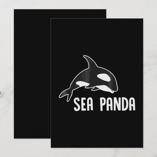 Zee Panda - Funny Killer Whale Orca Marine Biology Feestdagenkaart (Voorkant / Achterkant)