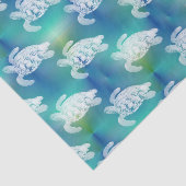 Zee - Papier met blauw Aqua-weefsel (Detail)