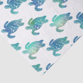 Zee - Papier met blauw Aqua-weefsel (Detail)