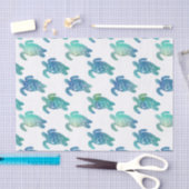 Zee - Papier met blauw Aqua-weefsel (Craft)