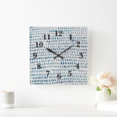 Zee parelkleurig pekelpatroon dik vierkante klok (Huis)