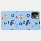 Zee patroon op blauw Case-Mate iPhone case (Achterkant (horizontaal))