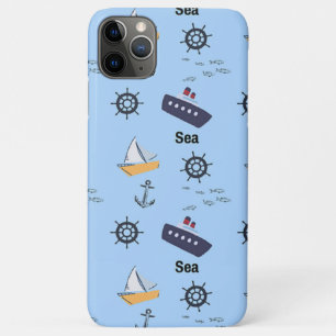 Zee patroon op blauw Case-Mate iPhone case
