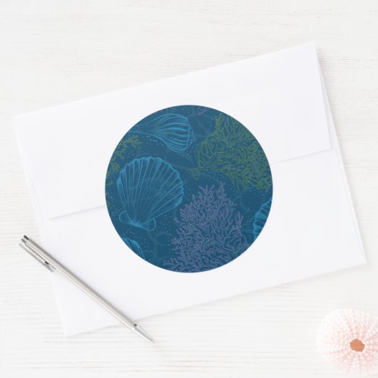  Zee Patroon Ronde Sticker (Envelop)