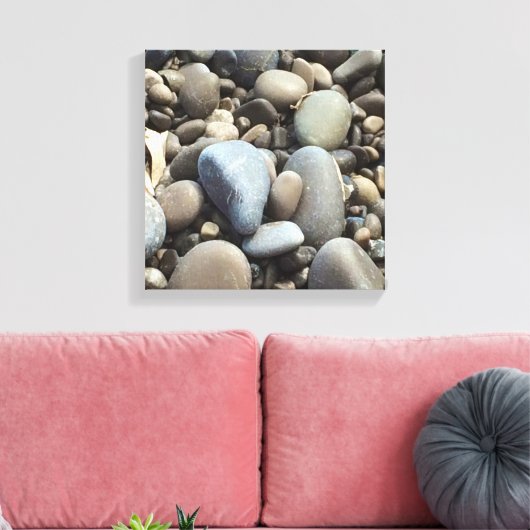 Zee Pebbles Italië Canvas Afdruk (Insitu (Woonkamer))