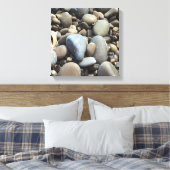 Zee Pebbles Italië Canvas Afdruk (Insitu (Slaapkamer))