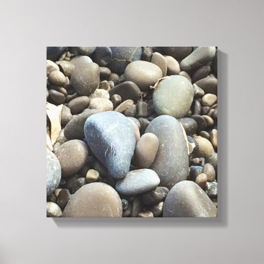Zee Pebbles Italië Canvas Afdruk (Voorkant)