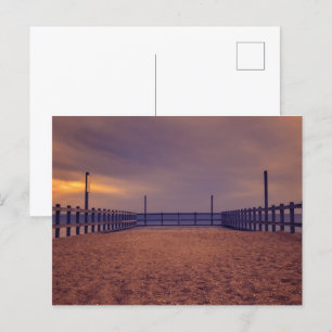 Zee pier dek briefkaart