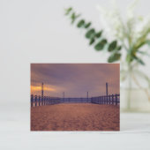 Zee pier dek briefkaart (Staand voorkant)