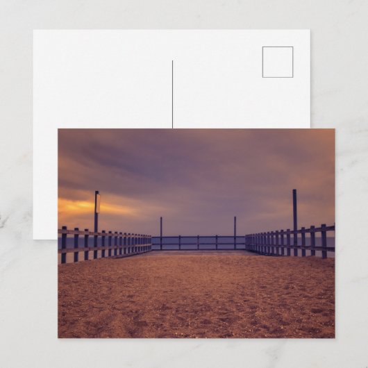Zee pier dek briefkaart (Voorkant / Achterkant)