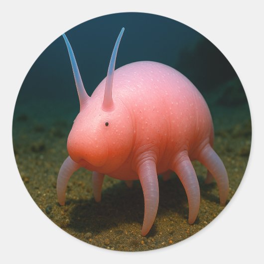 Zee Pig Surprise Ronde Sticker (Voorkant)