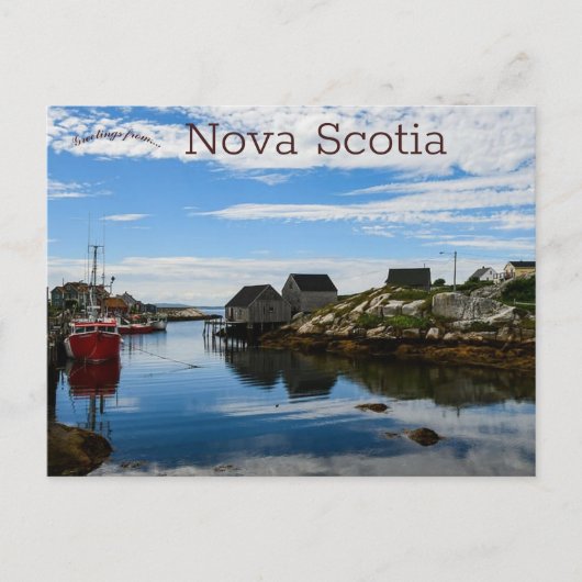 Zee Port in Nova Scotia Briefkaart (Voorkant)