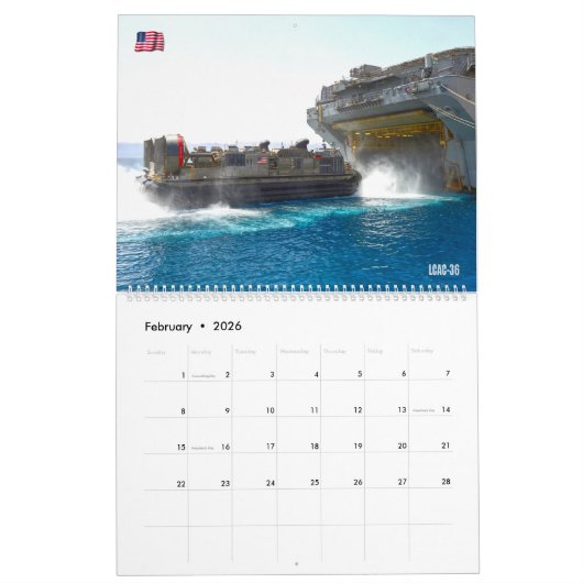 ZEE POWER - US Naval Vessels Kalender (Feb 2026)