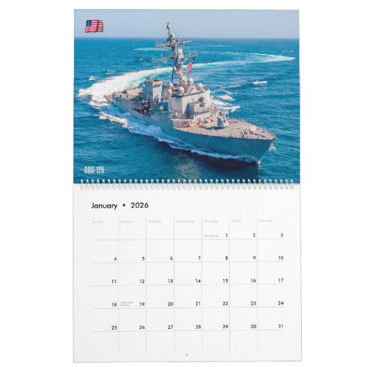 ZEE POWER - US Naval Vessels Kalender (Jan 2026)