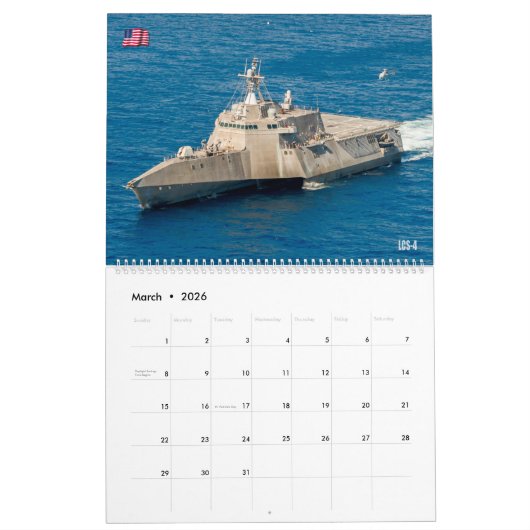 ZEE POWER - US Naval Vessels Kalender (Mar 2026)
