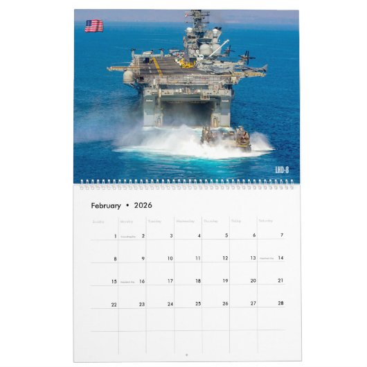 ZEE POWER - US Naval Vessels Kalender (Feb 2026)