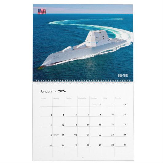 ZEE POWER - US Naval Vessels Kalender (Jan 2026)