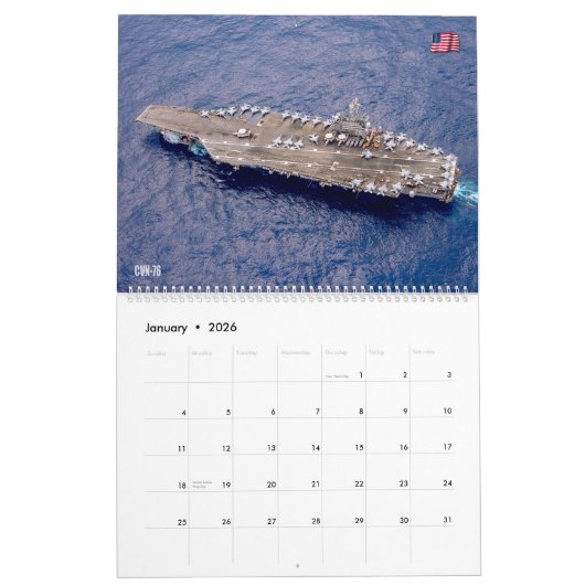 ZEE POWER - US Naval Vessels Kalender (Jan 2026)
