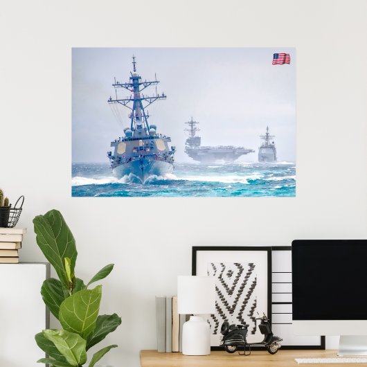 ZEE POWER - US Naval Vessels Poster (Thuiskantoor)