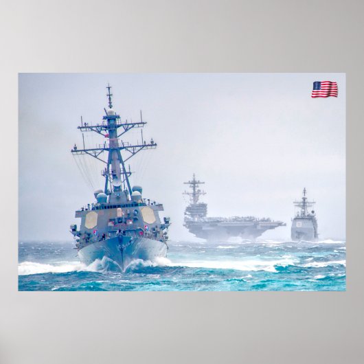 ZEE POWER - US Naval Vessels Poster (Voorkant)