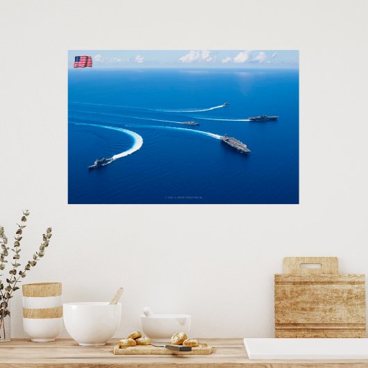 ZEE POWER - US Naval Vessels Poster (Keuken)