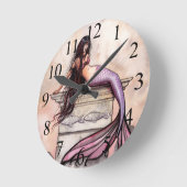 Zee Princess Mermaid Fantasy Art Wall klok (Hoek)