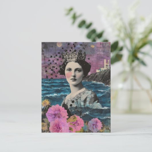 Zee Queen  Collage Briefkaart (Staand voorkant)