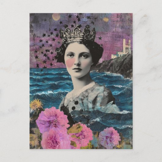 Zee Queen  Collage Briefkaart (Voorkant)