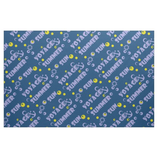 Zee, reizen, zomer, zon stof (Fat Quarter)
