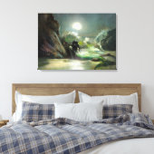 Zee Reverie Mermaid Canvas Afdruk (Insitu (Slaapkamer))