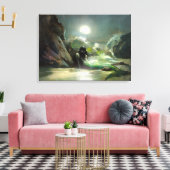 Zee Reverie Mermaid Canvas Afdruk (Insitu (Woonkamer))