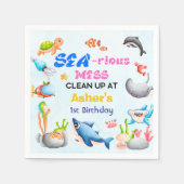 Zee-riously Fun Ocean Protector Educational Party Servet (Voorkant)
