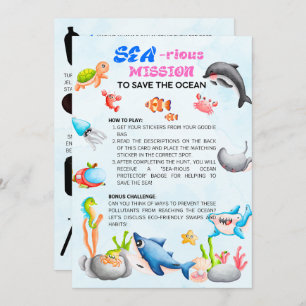 Zee-riouslyFun Ocean Protector Scavenger Hunt Kaar Kaart