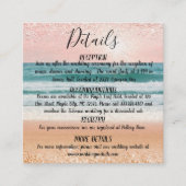 Zee Romantiek: Elegant Strand Informatiekaartje (Voorkant)