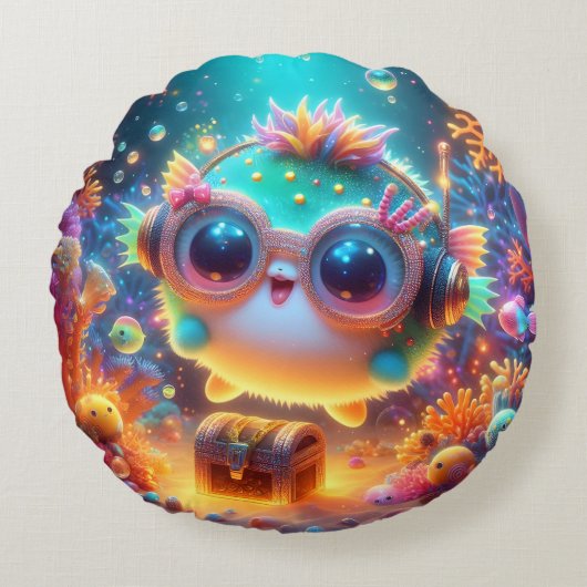 Zee Rond Kussen (Voorkant)