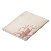 Zee Roos Roze Steampunk Octopus Natuur Notitieblok (Linkerzijde)
