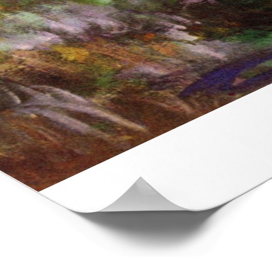 Zee roos vijver van Claude Monet Poster (Hoek)