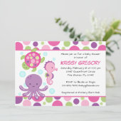 Zee Roze Babyschoenen Kaart (Staand voorkant)