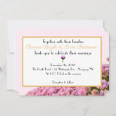 Zee Roze en gouden bloemmotief Kaart (Voorkant)